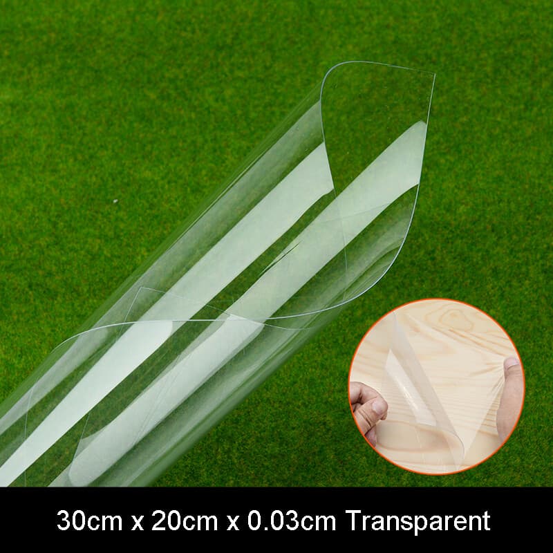 Flexible PVC Plastic Sheet 30cmx20cm Thin 0.3/0.5mm With Film 5 Colors Model DIY