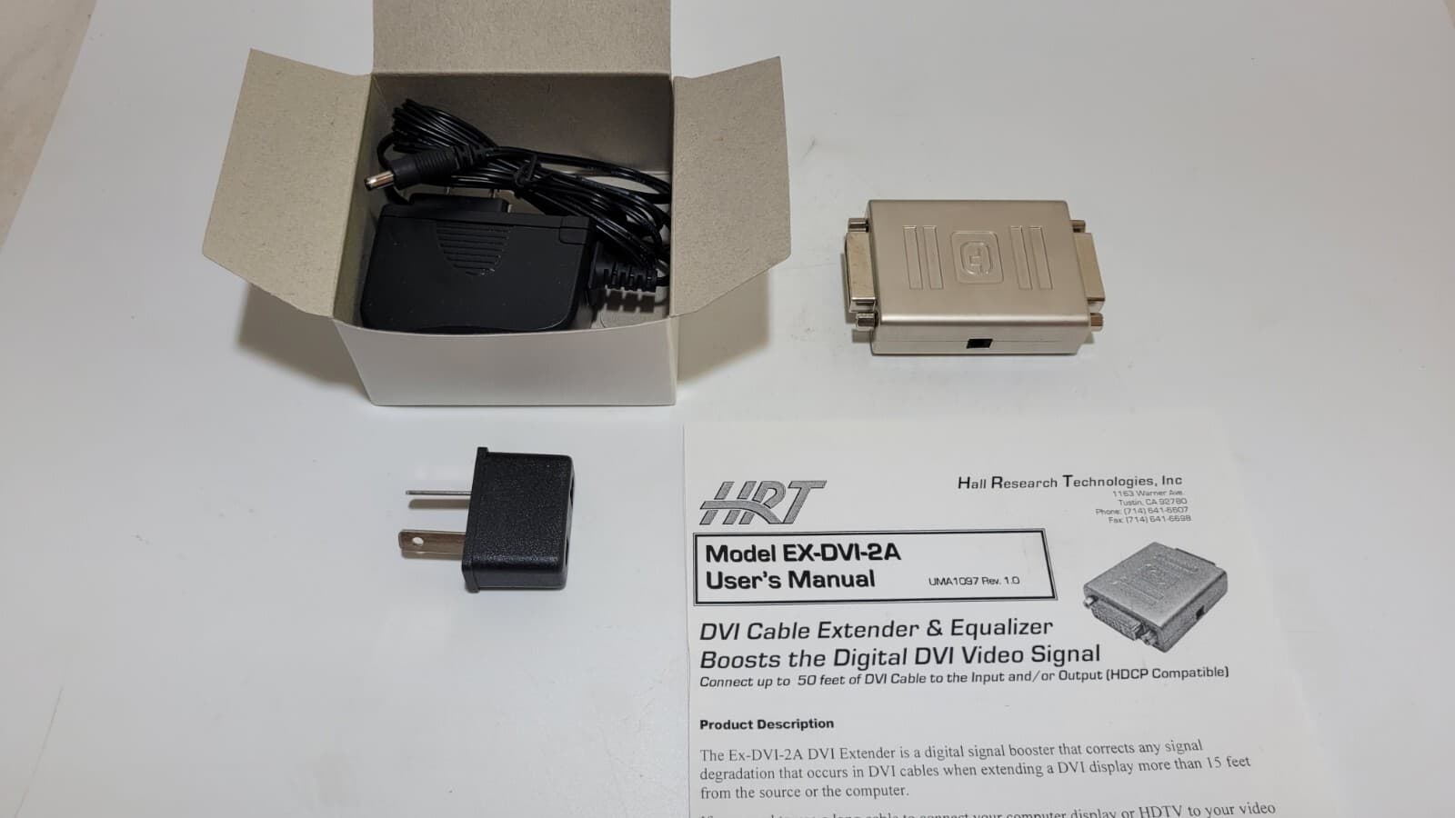 Hall Research EX-DVI-2A DVI Cable Extender & Equalizer 4