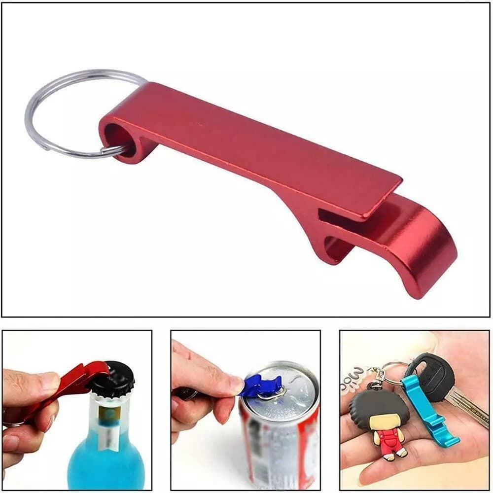 2Pcs Portable Beer Bottle Opener Keychain - Aluminum Can Claw, Bar Tool 3