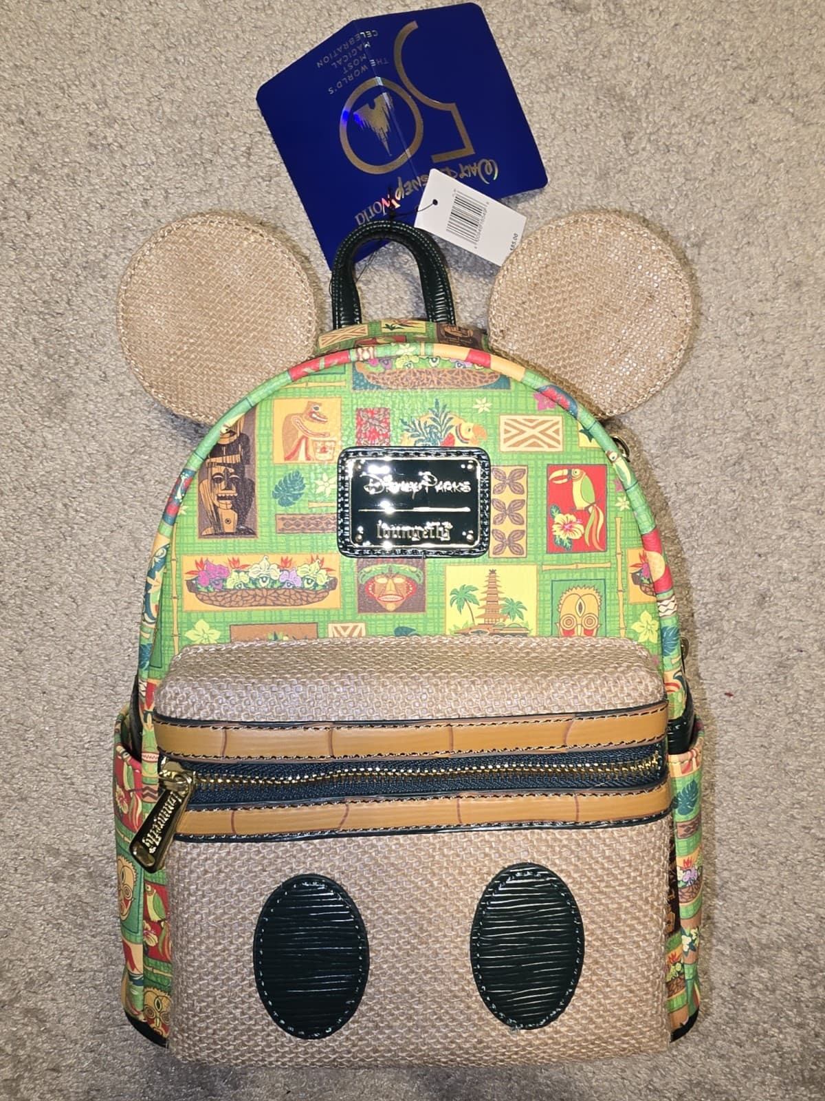 NEW Disney Parks Loungefly Mickey Main Attraction Enchanted Tiki Room Backpack