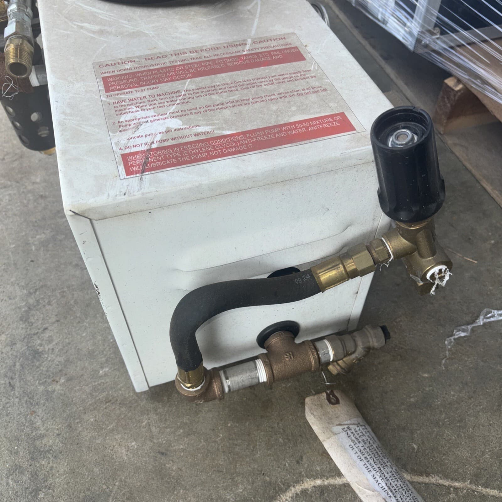 GENERAL PUMP HYDRO TEST HYDROSTATIC TESTER AR1.5-1000 PNEUMATIC 1000 PSI 5