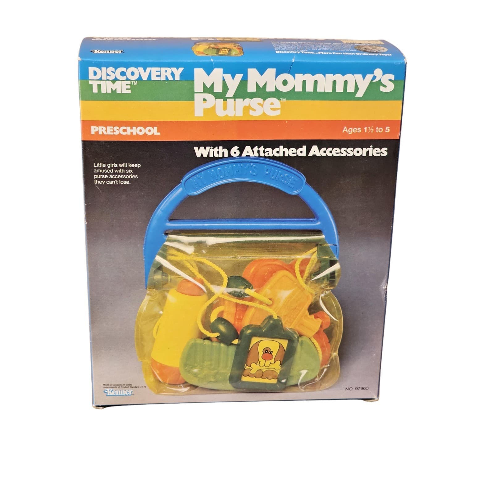 1981 Kenner 97960 Discovery Time My Mommy's Purse Preschool Toy w Comb Lipstick