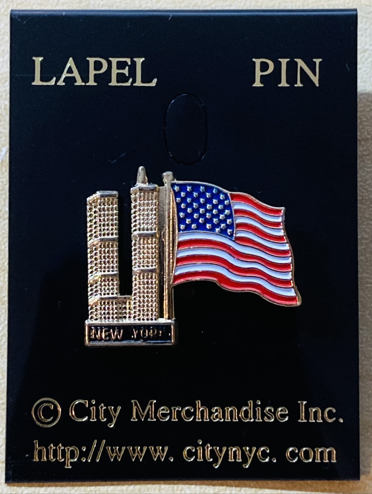 World Trade Center Lapel Pin Set of Four (4) WTC Pre - 9/11 2001 Orig Mint CMI 4