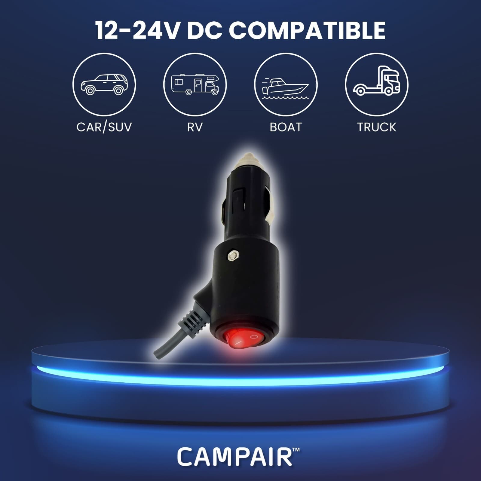 Starlink Mini 12V / 24V Power Car Adapter - 10FT - 16AWG Heavy Duty, With Switch 3