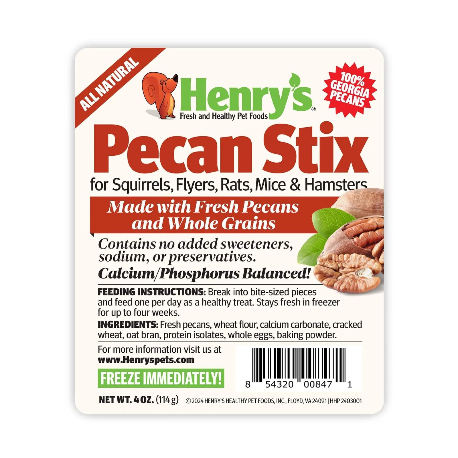 Pecan Stix - Treats for Squirrels, Flyers, Rats and Mice 3