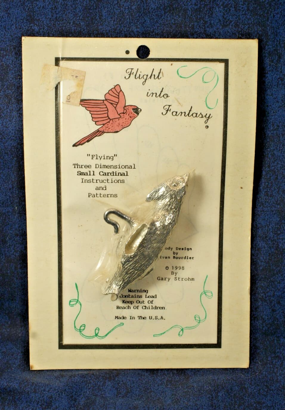 Stained Glass Kit, Flight Into Fantasy, 3D Cardinal Body, Instructions, Pattern