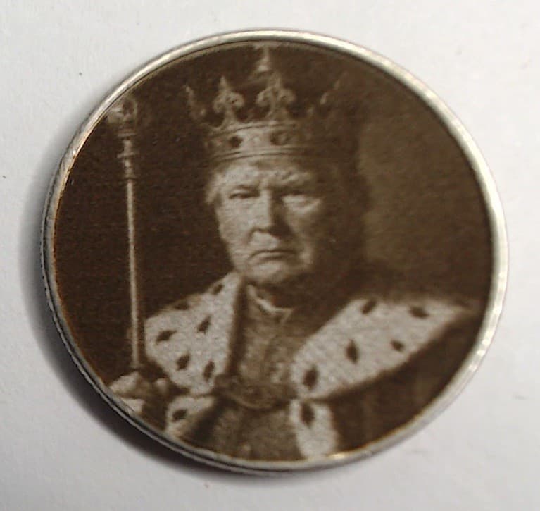 Trump King On U.S. Clad Quarter Surface Engraved Hobo Nickel / Love Token
