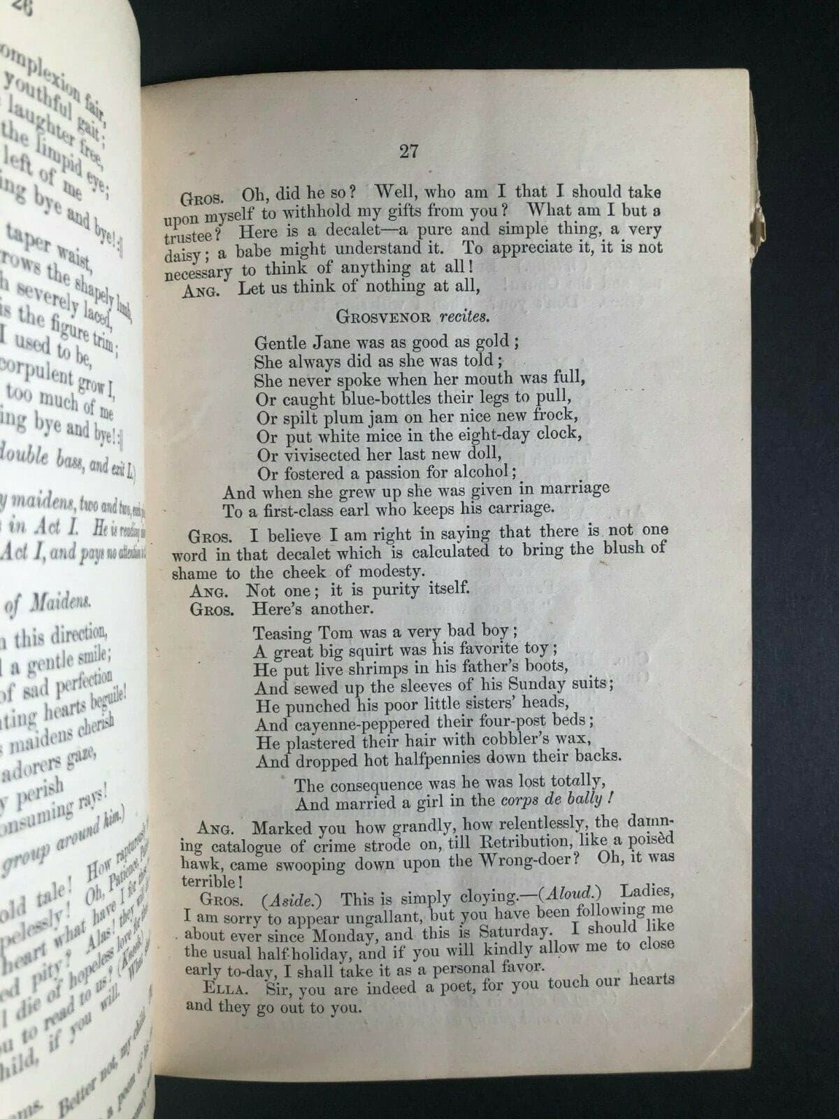 Scarce c1910's - 1920's  Patience Libretto - Gilbert And Sullivan - 41pgs. VGC 4
