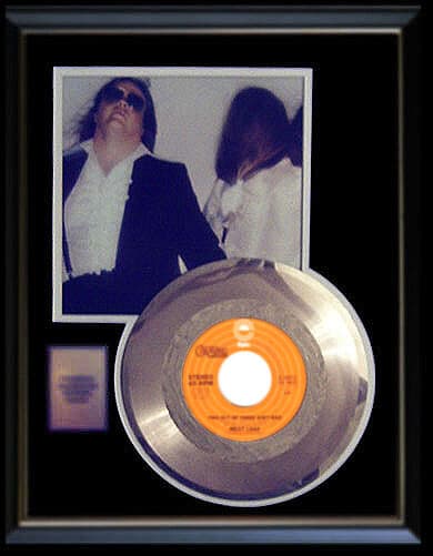 MEAT LOAF TWO OUT OF THREE AIN'T BAD 45 RPM GOLD METALIZED RECORD RARE   