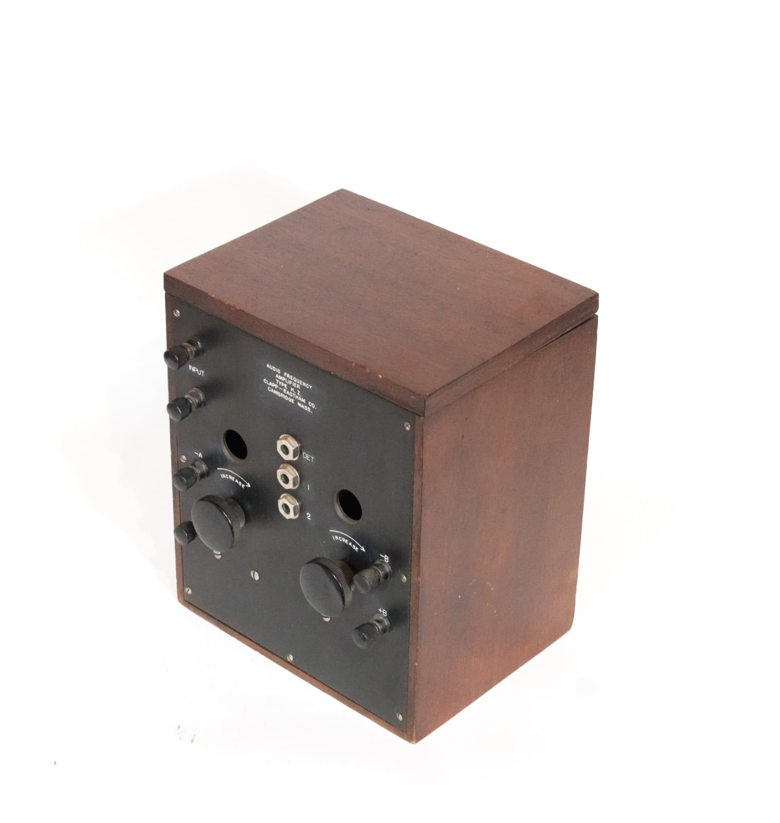 1922 Clapp Eastham HZ 2-Stage Radio Amplifier w/Brass Base Tipped Tubes * Works 6