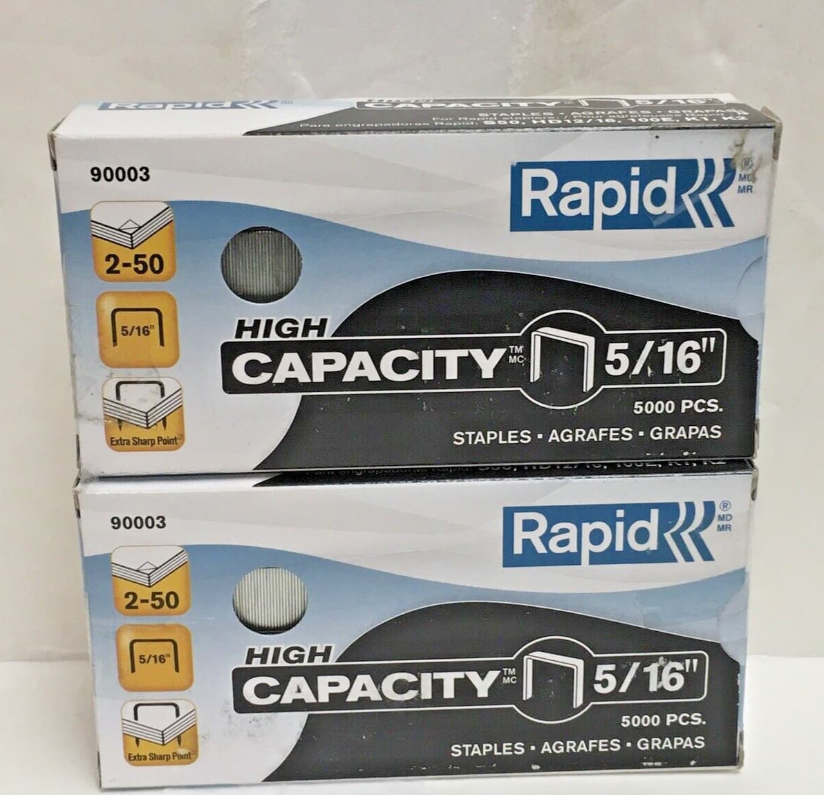 Lot of 2 Rapid High Capacity Staples,5/16-Inch, 5,000 per Bx Heavy-Duty Staples 2