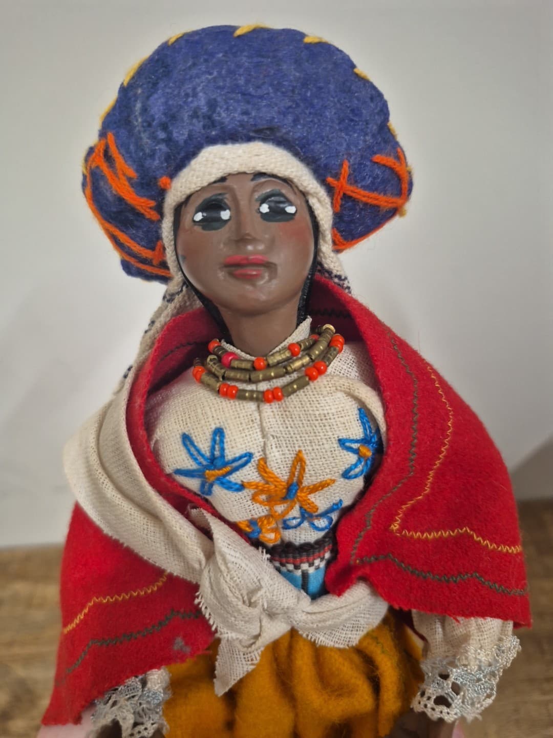 Vintage ECUADOR OLGA FISCH Costume Doll Woman  10". 3