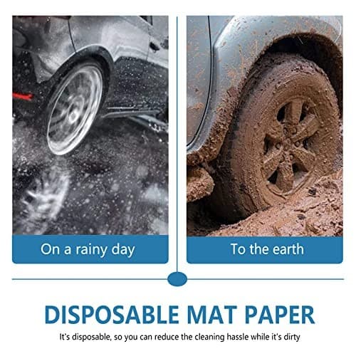 White Car Paper Floor Mats : Pcs Disposable Floor Cars Auto Vehicles 50 4