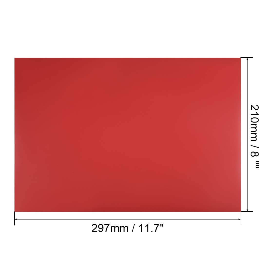 5pcs Dry Flexible Eraser Magnetic 11.7" x 8" Magnetic Sheet Red 2