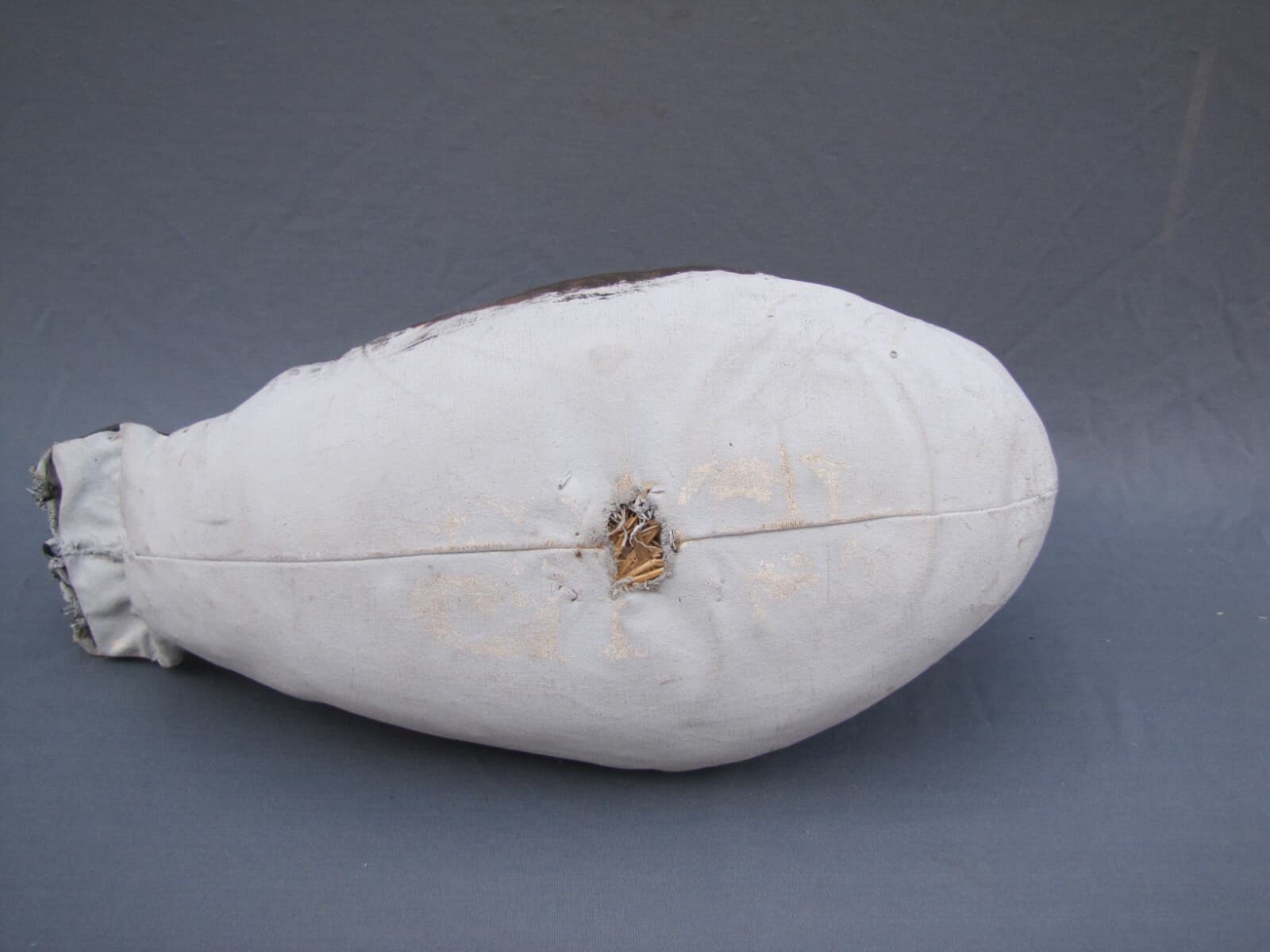 Antique Canada Goose Decoy Straw Stuffed Canvas Working Decoy Folk Art Nebraska 5