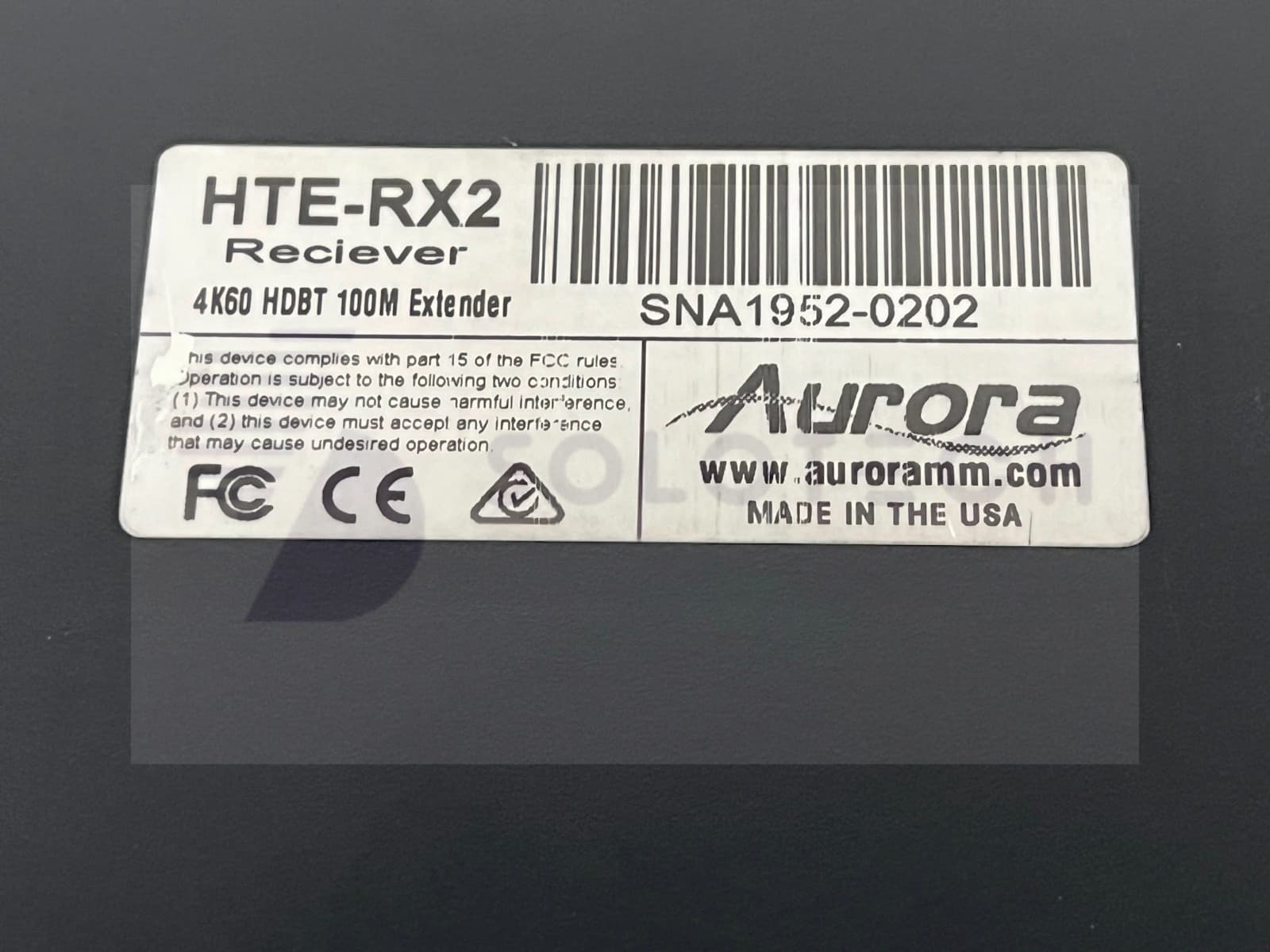 Aurora HTE-RX2 HDBT 2.0 Receiver 4K60 4:4:4 & HDR (18Gbps) 100M Extender - #C36p 3