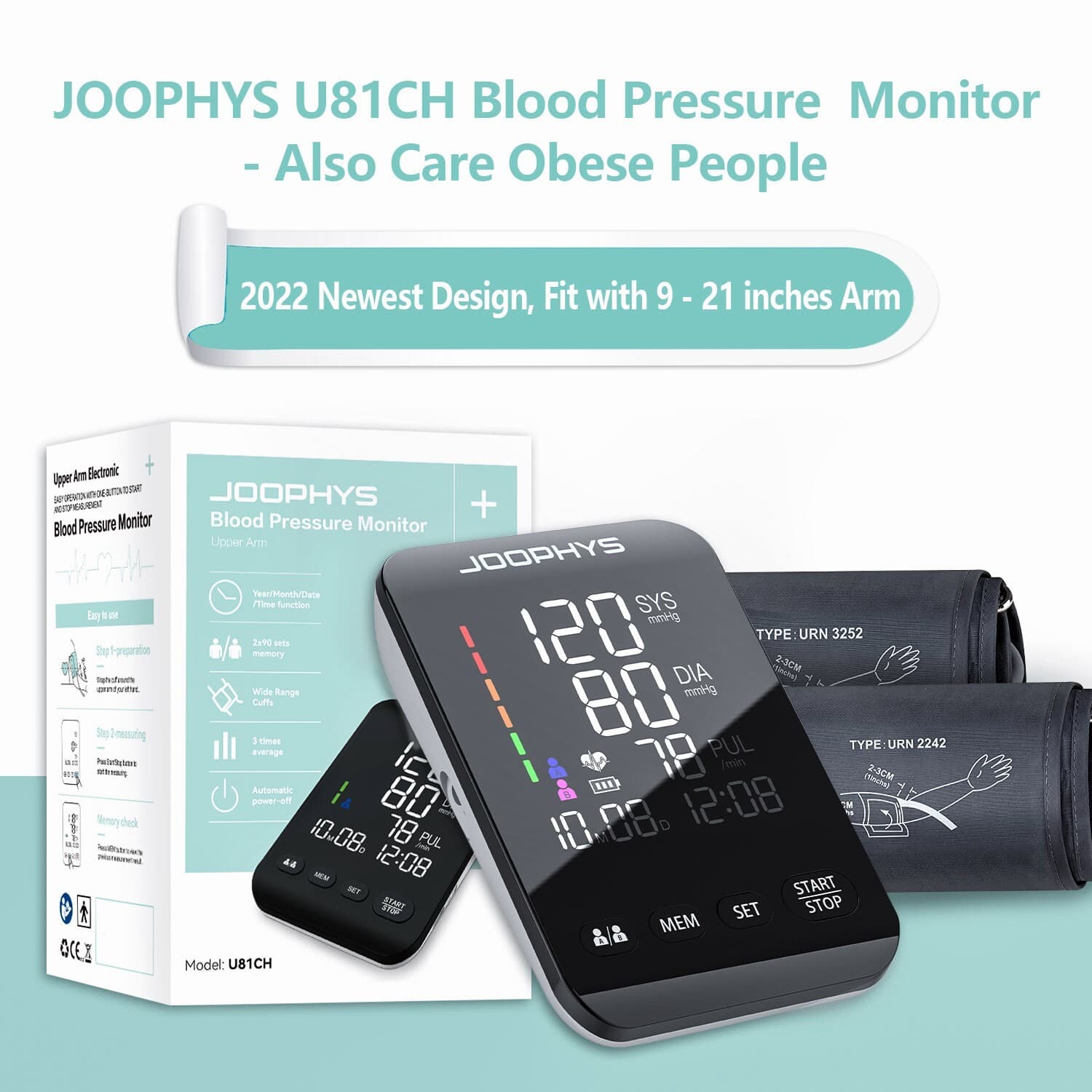 Blood Pressure Monitor Upper Arm, Automatic Digital Upper Arm Blood Pressure 6