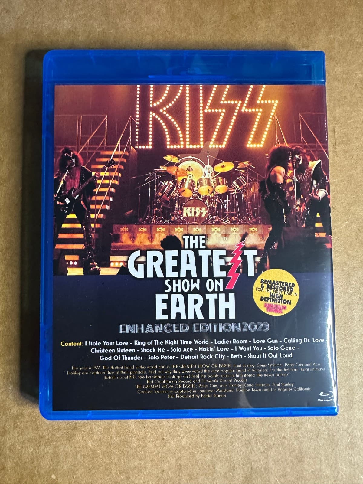 KISS - The Greatest Band on Earth 2023 Enhanced Blu-ray Live Ace Frehley 2