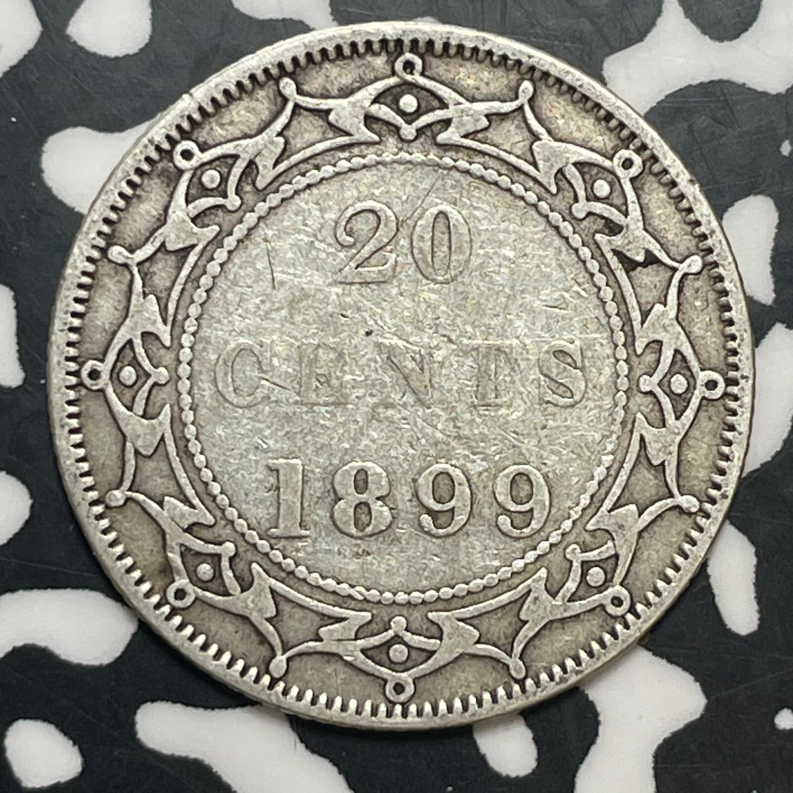 1899 Newfoundland 20 Cents Lot#T1688 Silver!