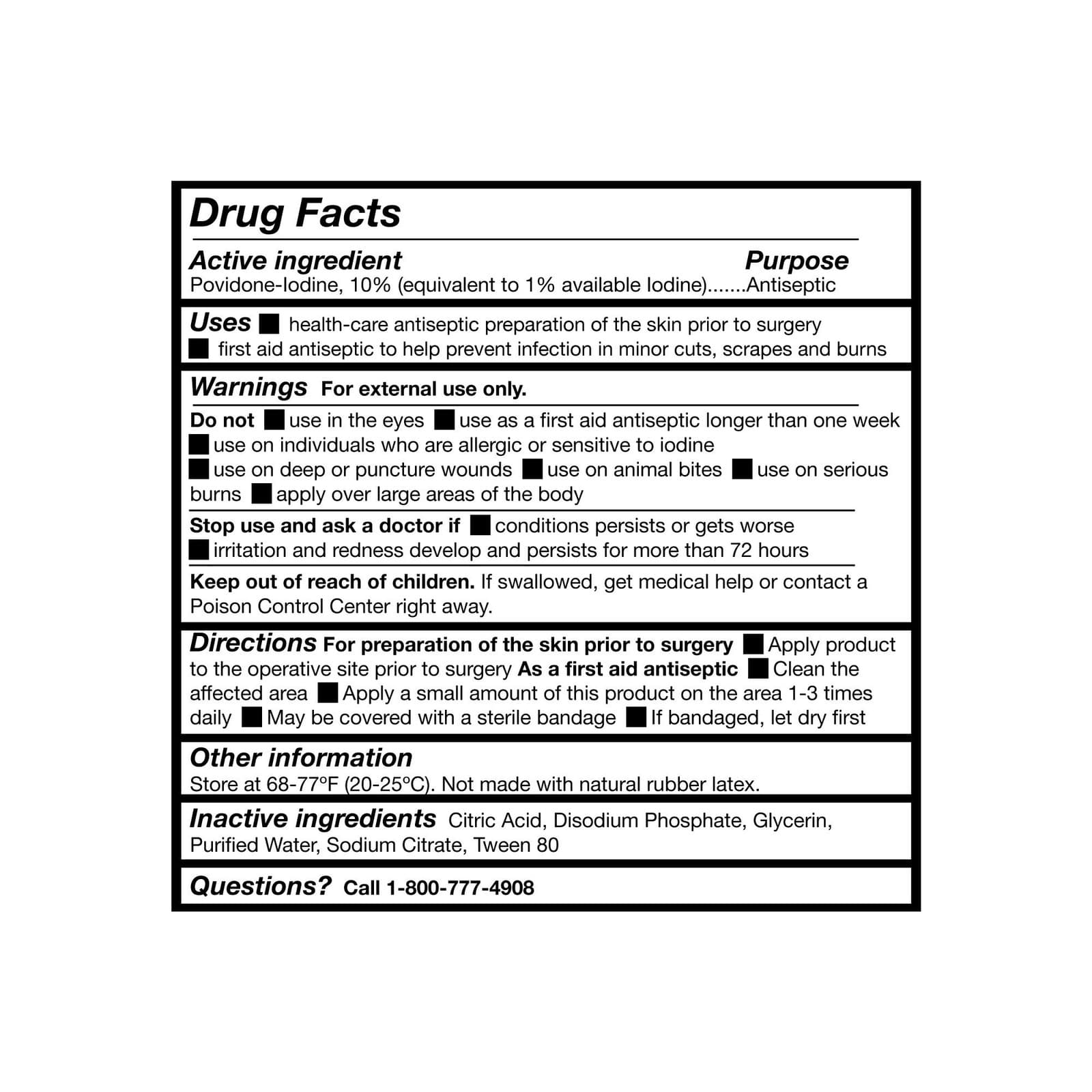 Betadine 10% Povidone Iodine PVP Skin Prep Solution 4 oz. Flip-Top Bottle 1 Ct 2