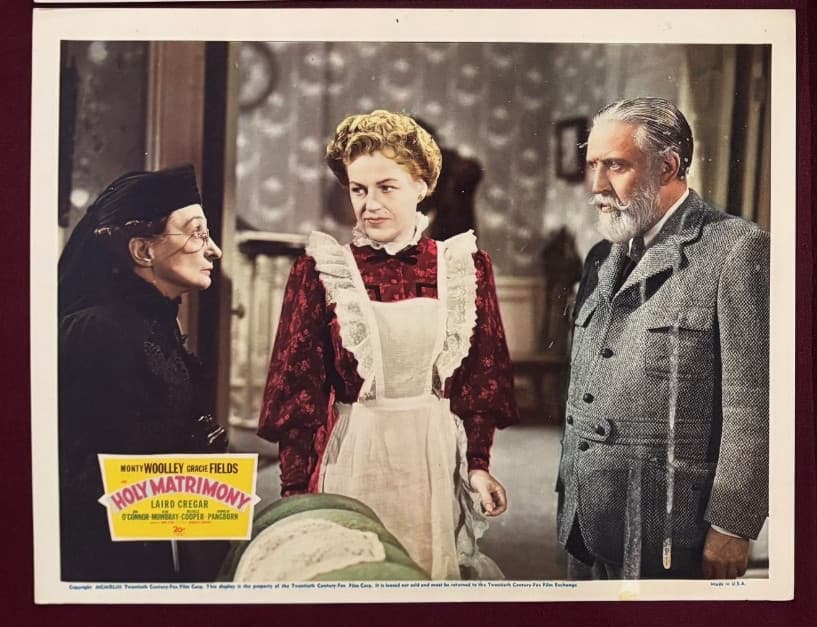 HOLY MATRIMONY LOBBY CARDS (2) 1943 MONTY WOOLLEY GRACIE FIELDS 3