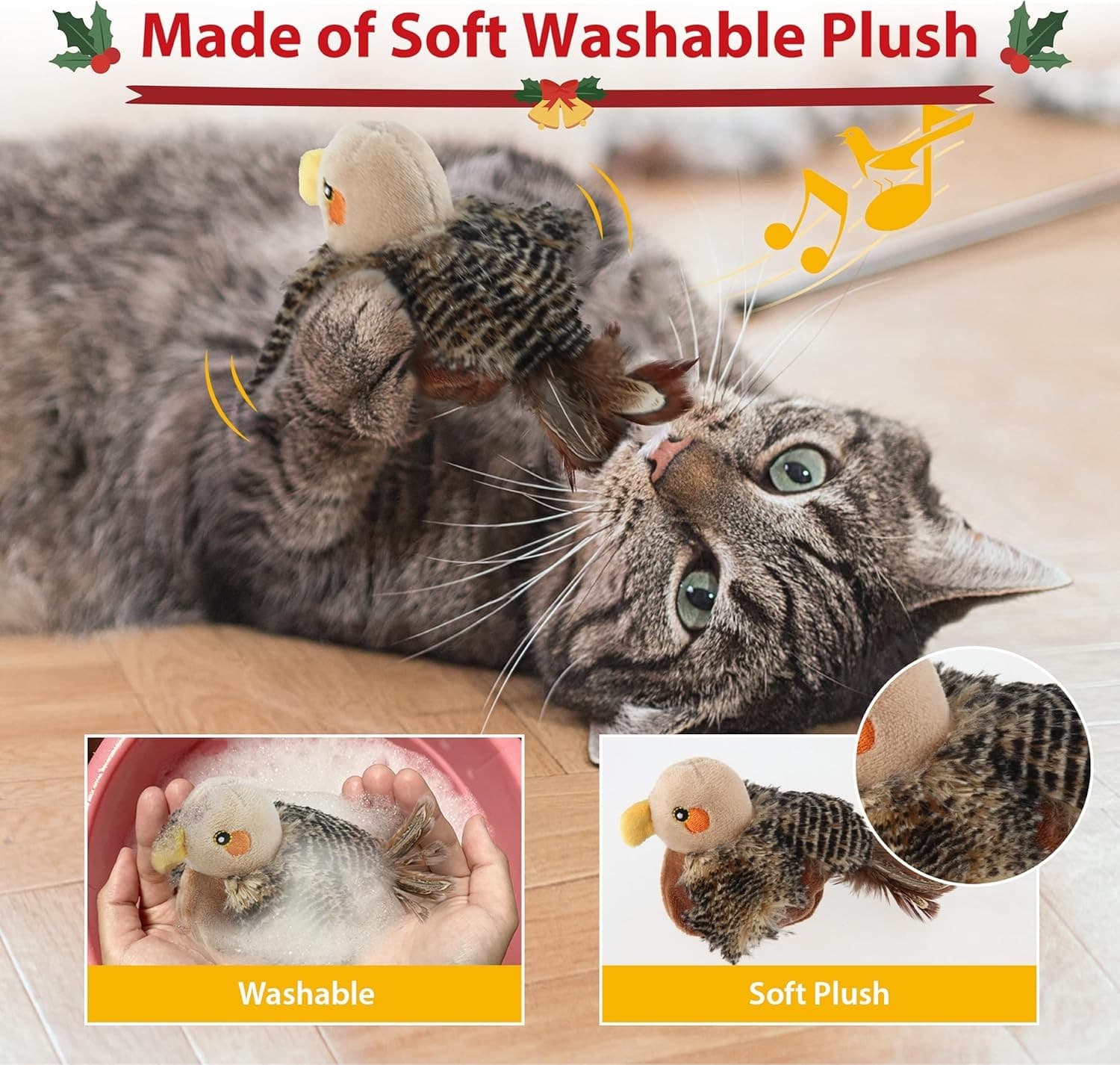Gigwi Interactive Cat Toys for Indoor Cats, Flapping, Flapping bird  6