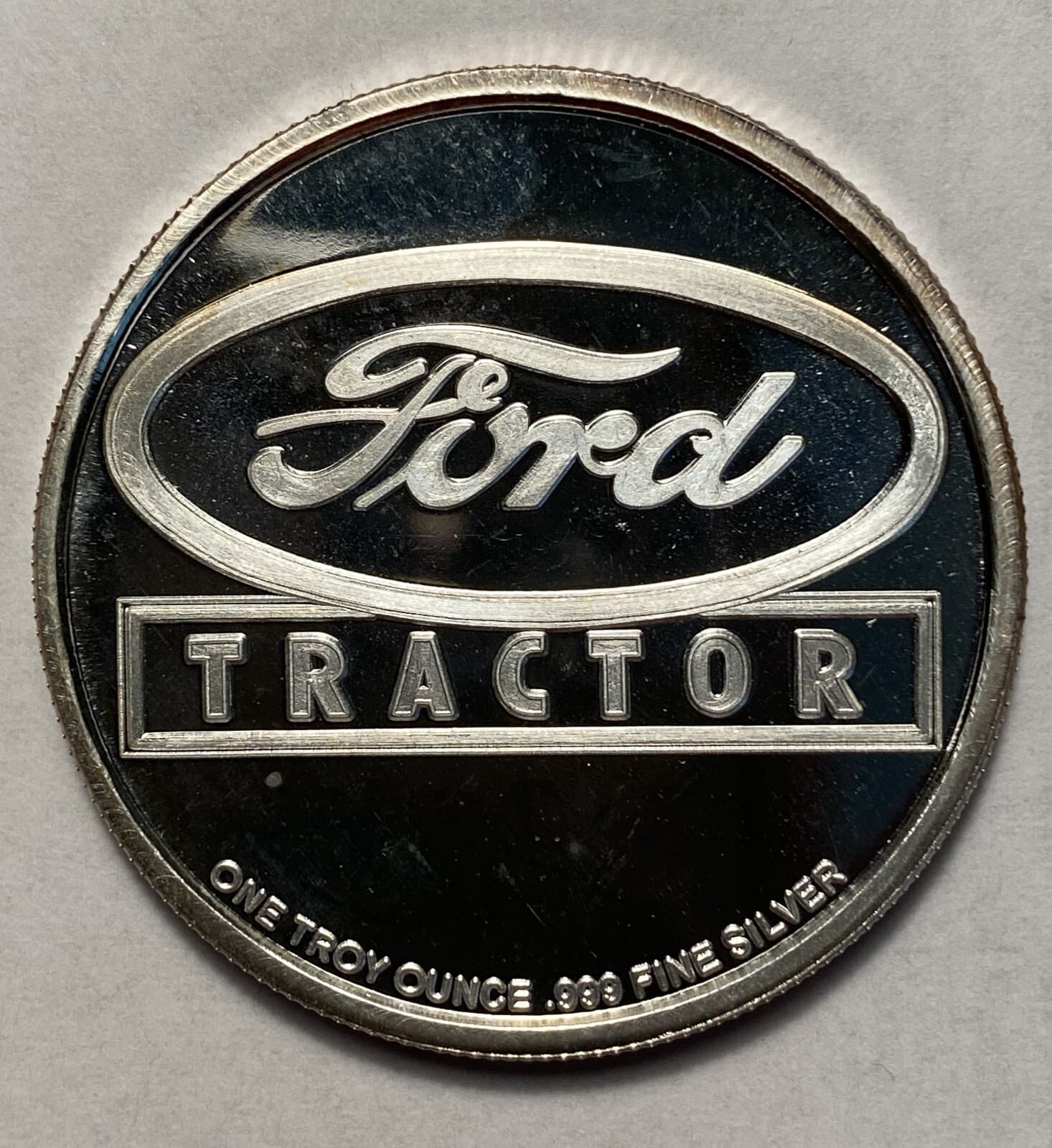 Ford Silver Round Coin 1956 Model 600 Tractor 1 Troy Oz .999 Silver 2