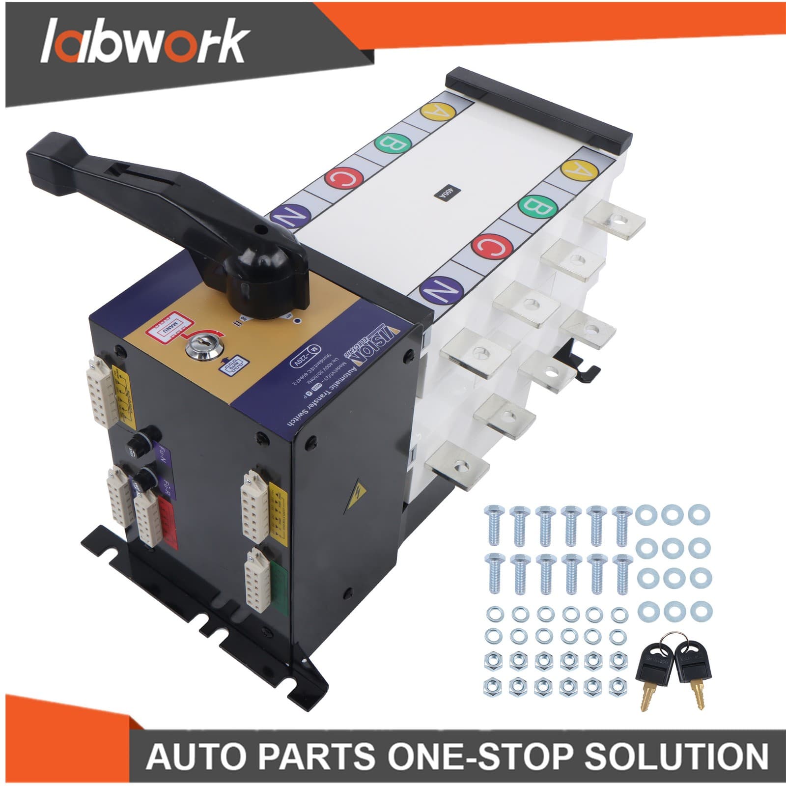 Labwork Automatic Transfer Switch ATS 400A 4Poles 110V 220V Grid to AC Generator