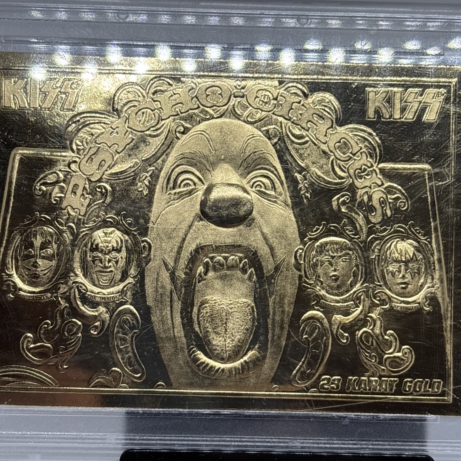 KISS “PSYCHO CIRCUS” Album Cover 23KT Gold Card Ace Frehley Graded  GEM MINT 10 4