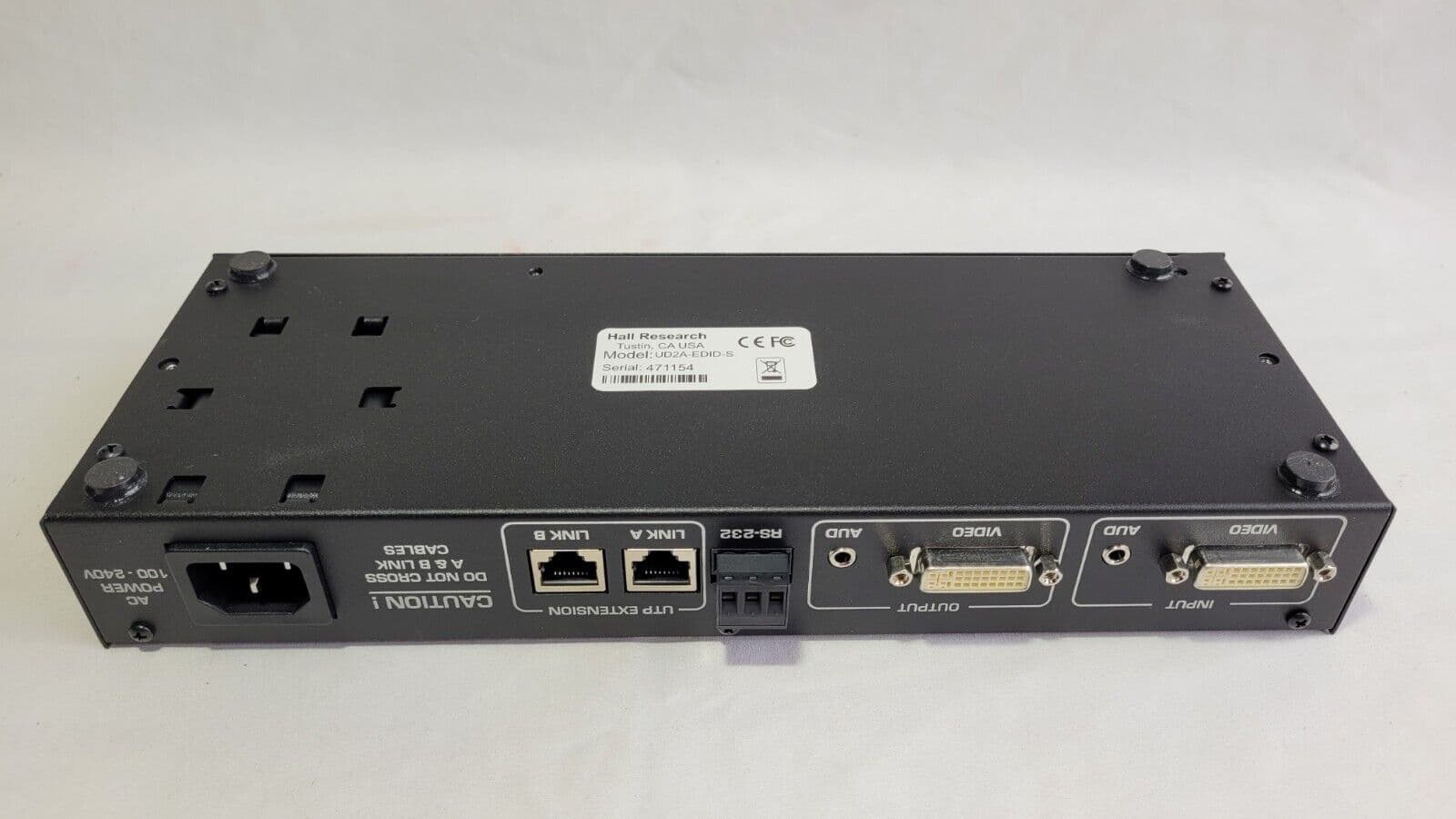 Hall Research UD2A-EDID-S DVI Extender W/ EDID Management, Serial & GUI Control 4