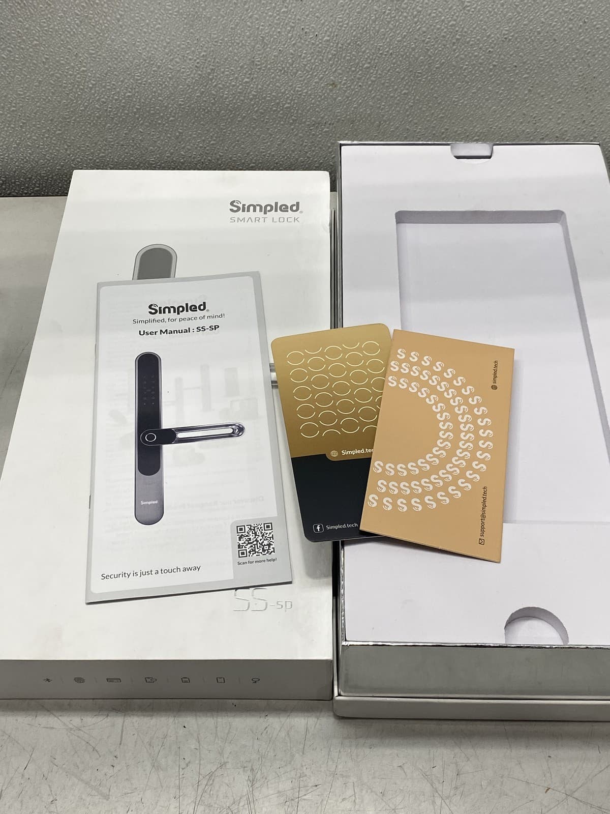 Simpled SS Slim Series Smart Lock Matte Black SS-SP 3