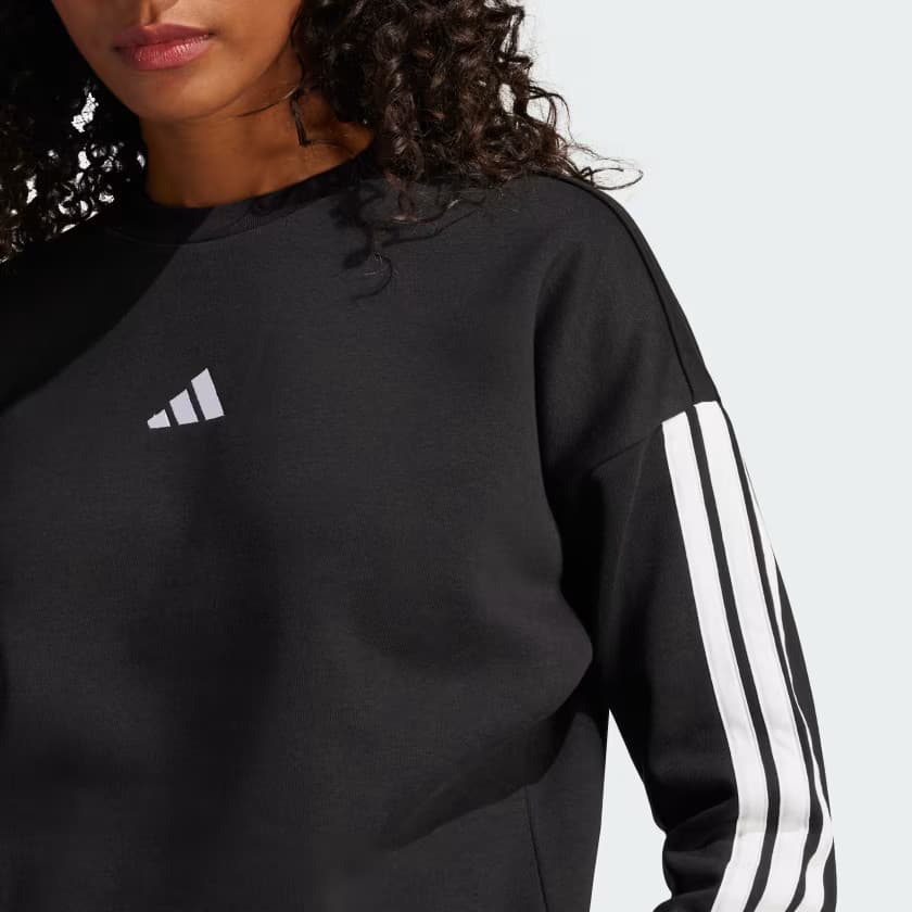 adidas women Essentials 3-Stripes Fleece Sweatshirt 4