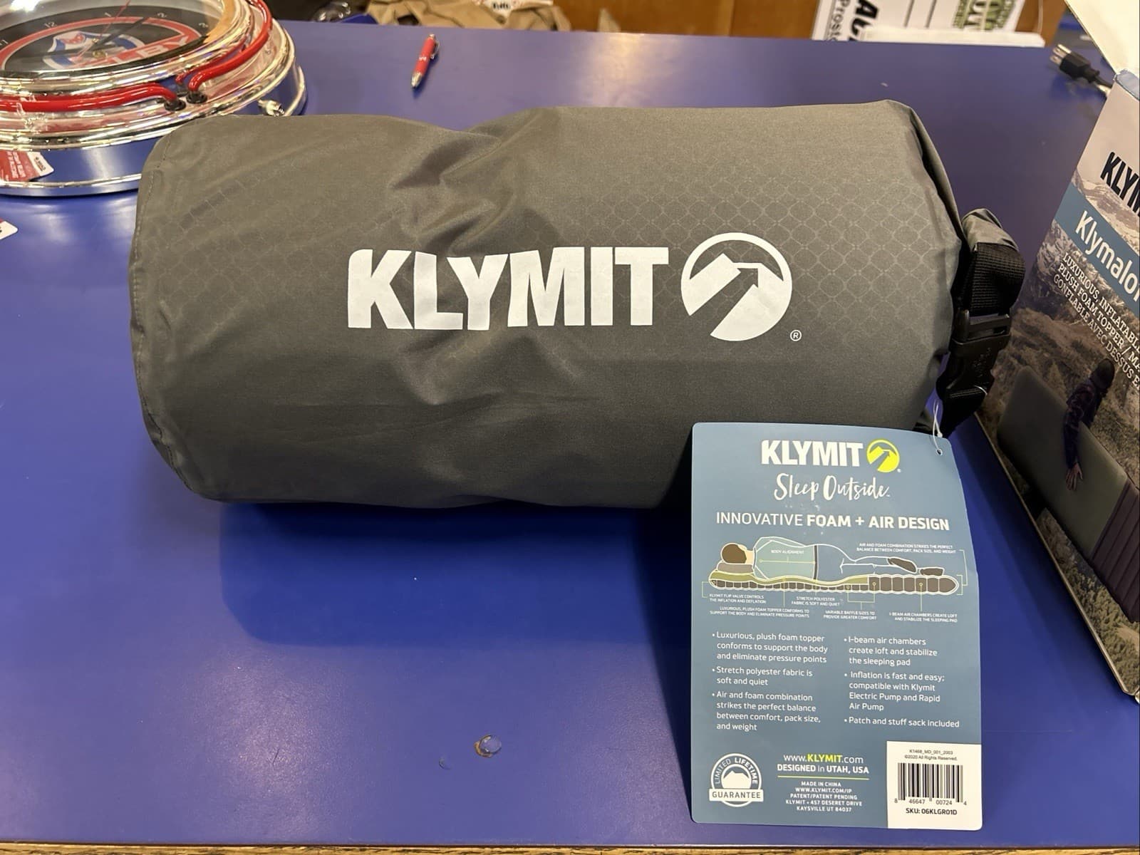 Klymit Klymaloft XL Inflatable Foam Hiking & Backpacking Air Bed, Green 3