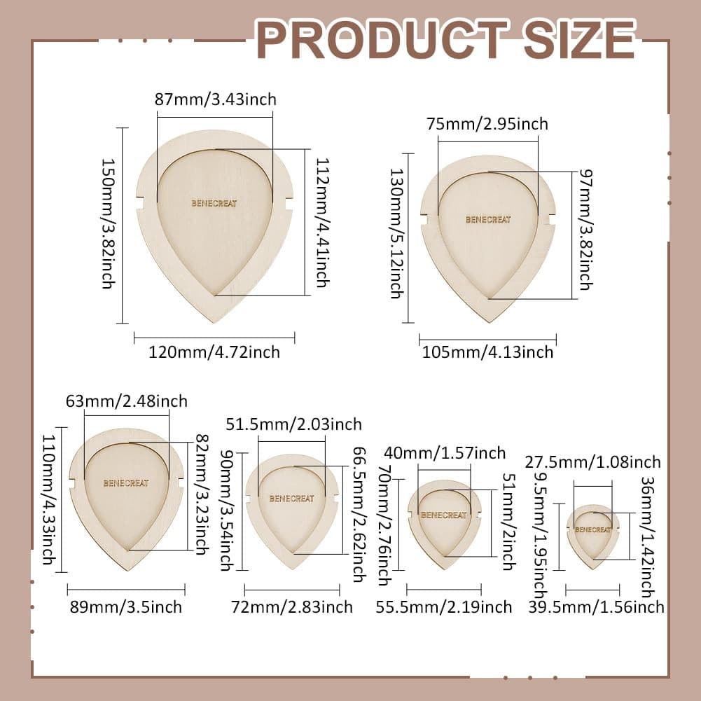 12Pcs Leaf Macrame Cutting Molds Wood Macrame Leaf Cutting Template Macrame F... 2