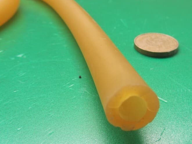 Latex Rubber Tubing Shore A35 Amber 9/16" OD x 5/16" ID x 1/8" Wall x 5' Length 5