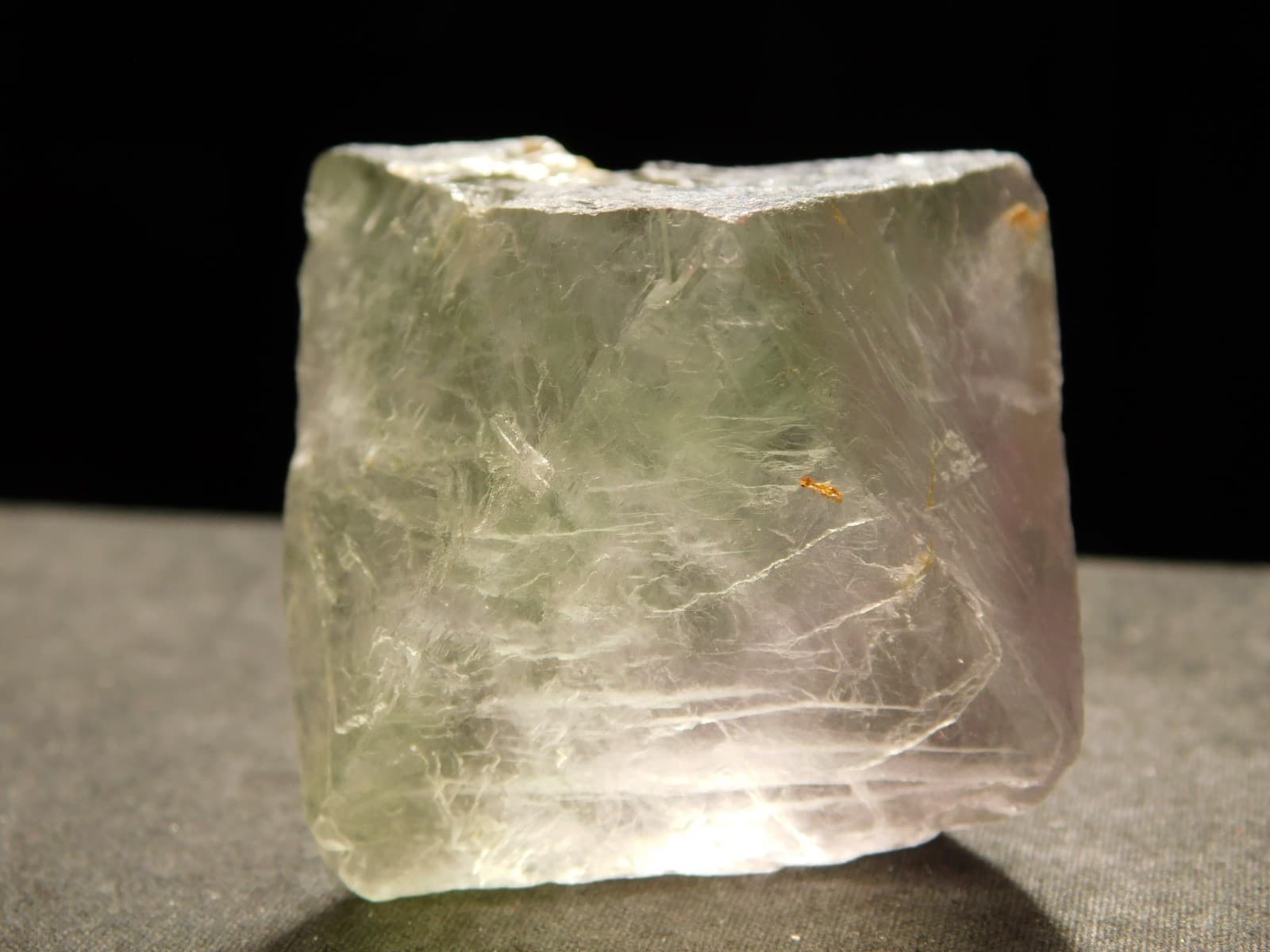 Larger! Semi Translucent! FLUORESCENT FLUORITE Octahedron CRYSTAL 71.6gr 6