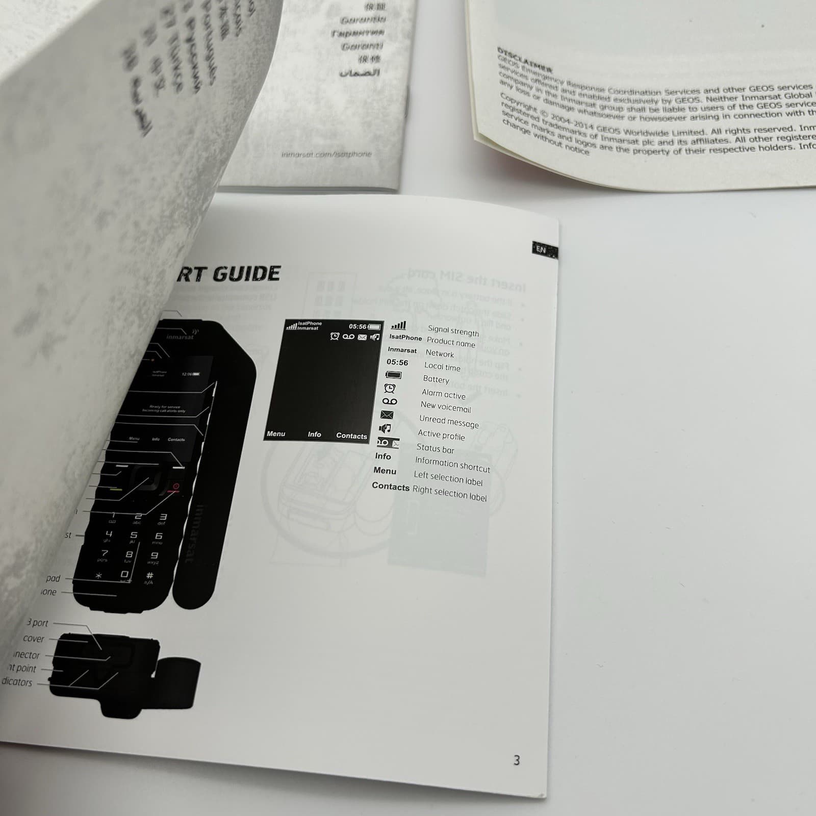 Inmarsat IsatPhone 2 Quick Start Guide Manual ONLY - NEW 5