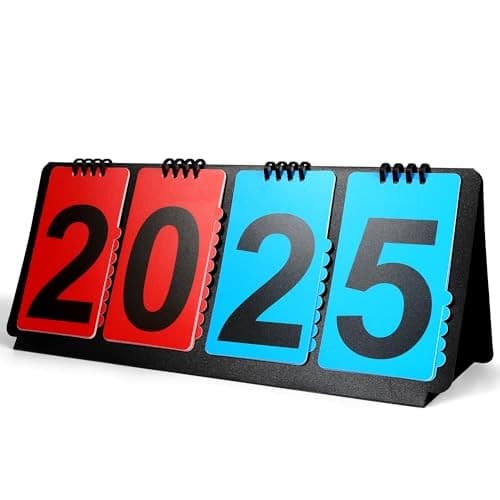 Manual Flip Scoreboard, Portable Multi-Sport Scoreboard Flipper with  2