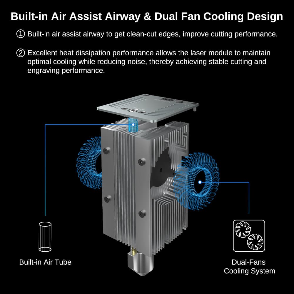 Upgrader K40 LASER TREE 40W Optical Power Laser Cutting Engraver Module Head 3