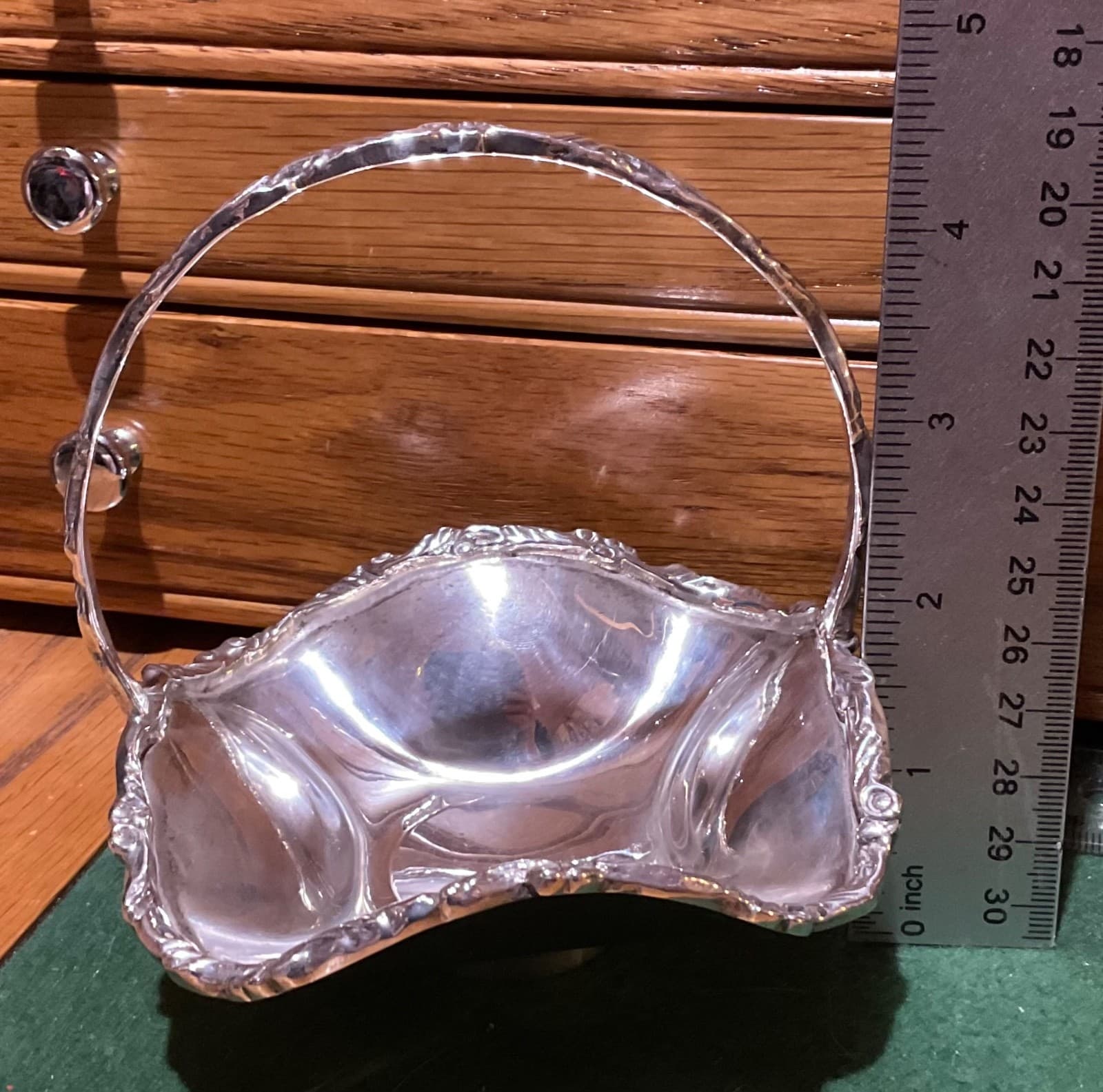 Vintage Sterling Silver Candy Dish Basket 3