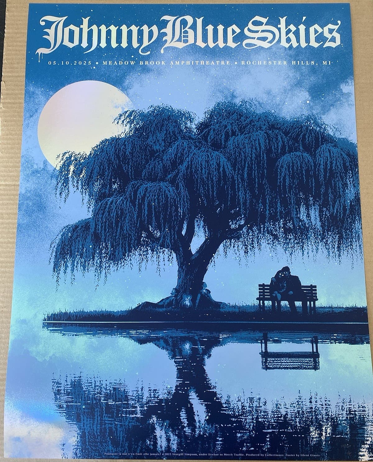 Johnny Blue Skies AP RAINBOW FOIL POSTER Rochester Hills Detroit 2025 S/N #/20 2