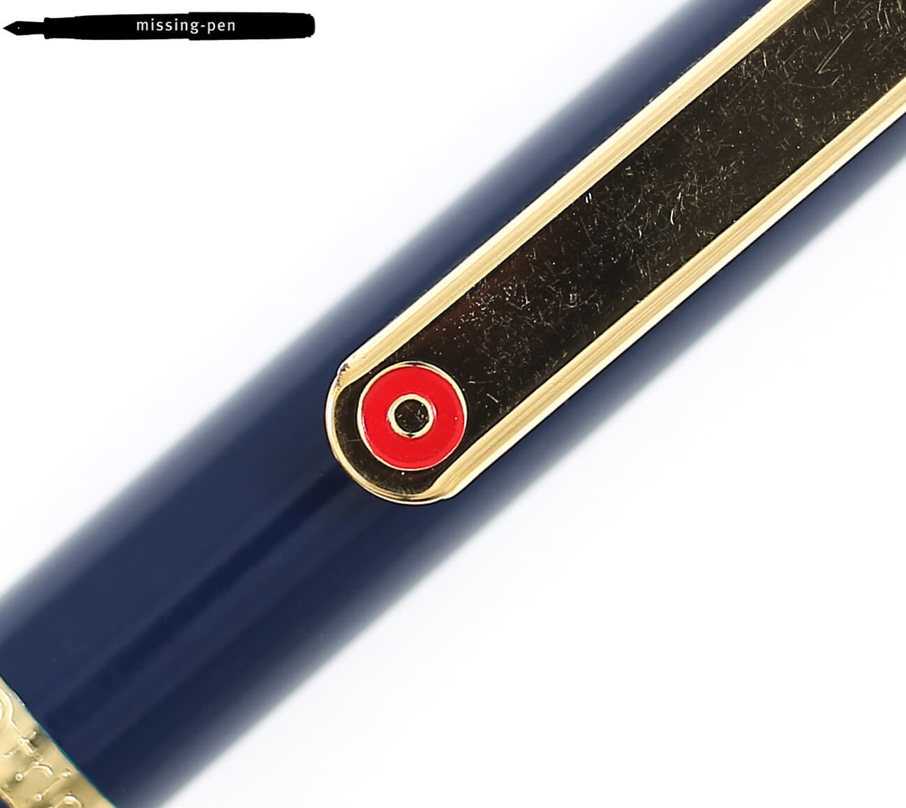 Vintage Rotring Rollerball Pen in Deep Blue with golden Trim 5