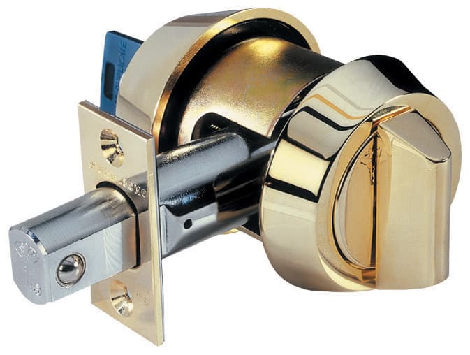 Multilock Single Cylinder Deadbolt Lock With Thumbturn Bright Brass With 2 Keys