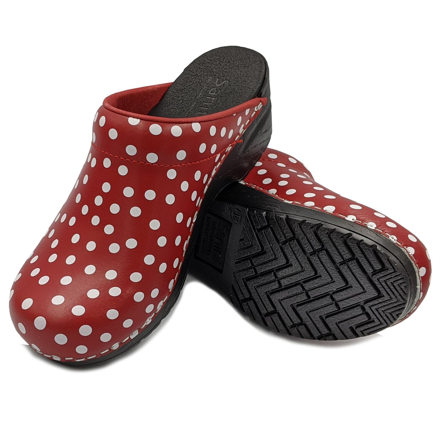 Sanita 'Fenja Spotty' Flexible Clogs in Red (Art:457048) 4
