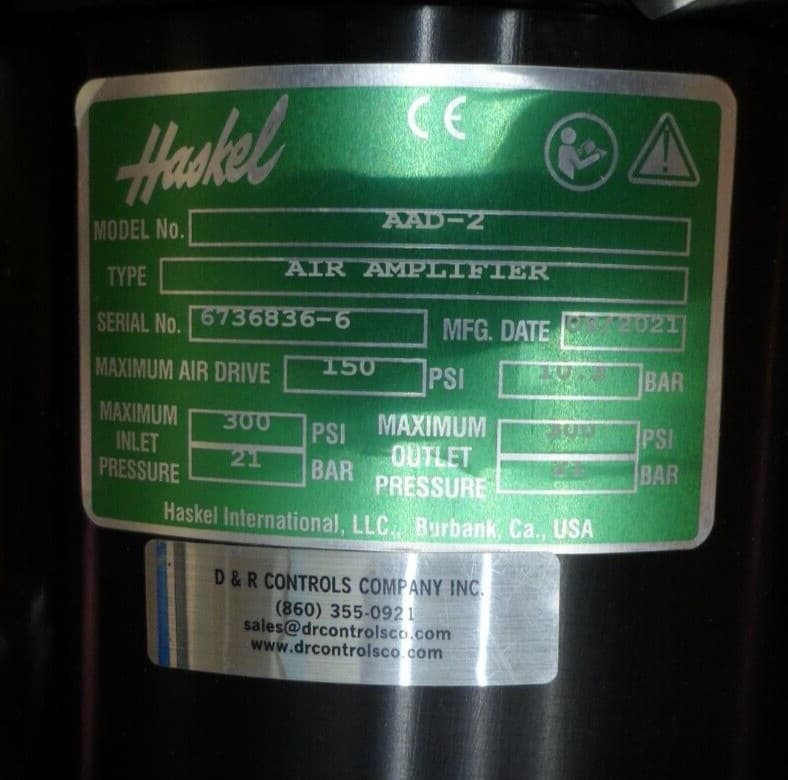 Haskel AAD-2 Air Amplifier 3