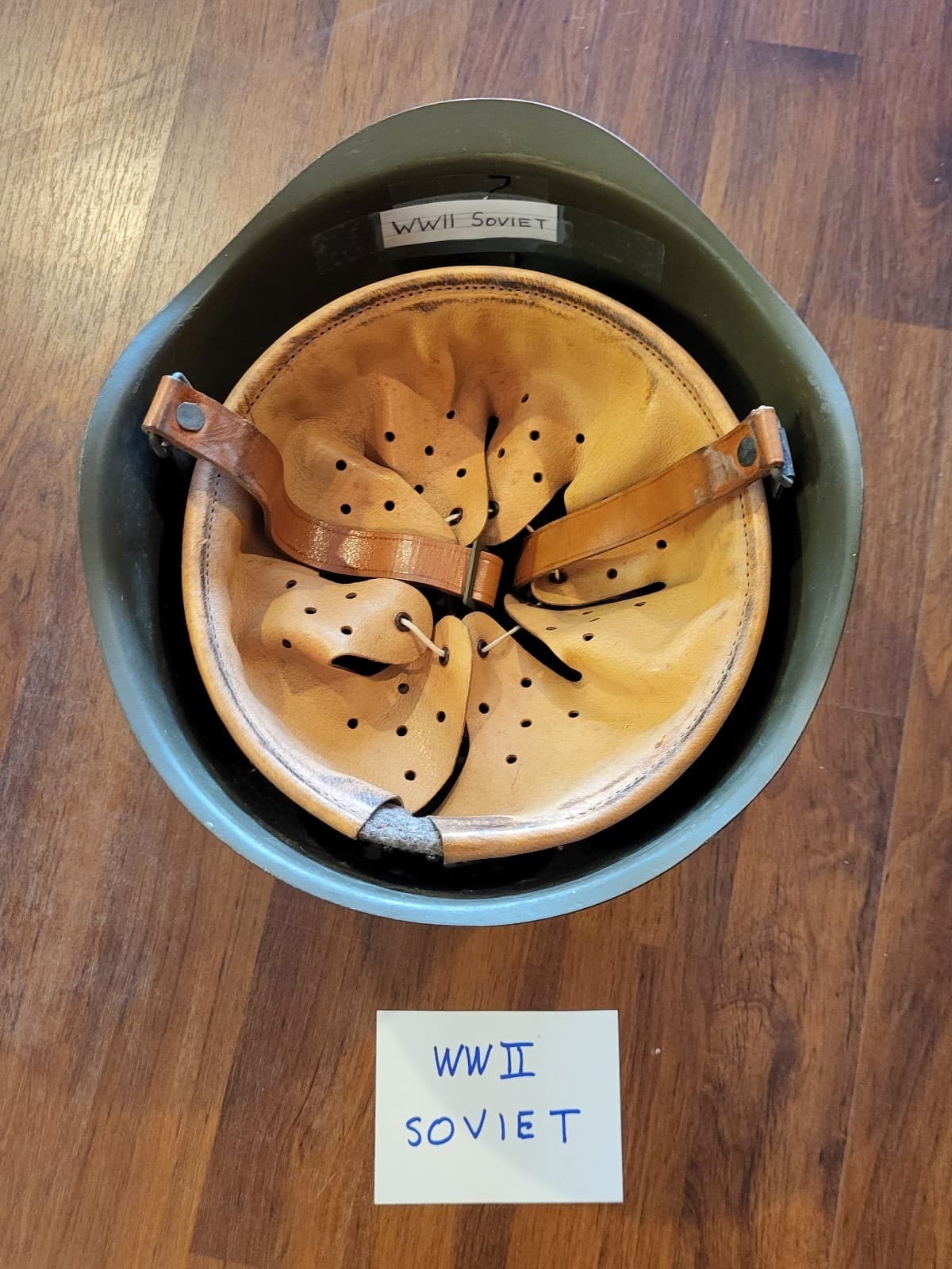 Original World War II / Cold War USSR Red Army helmet - excellent condition 2