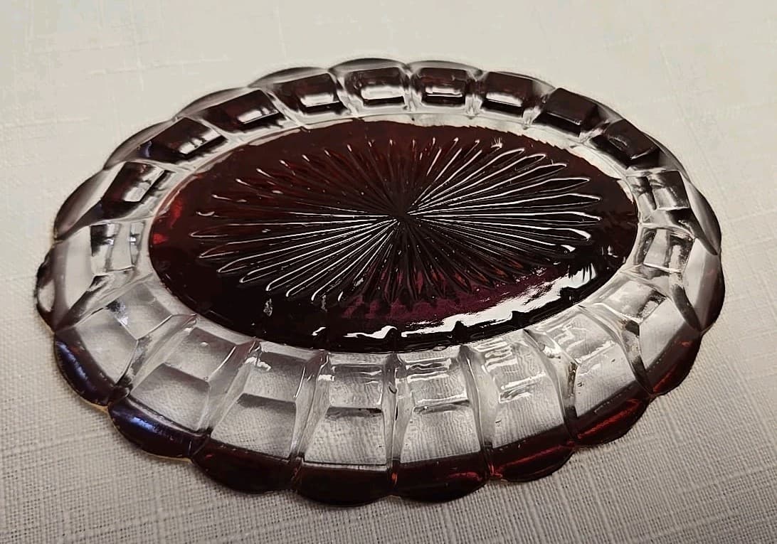 Antique Gettysburg 1863 Souvenir Ruby Flash Red Glass -Lot Of 3 5