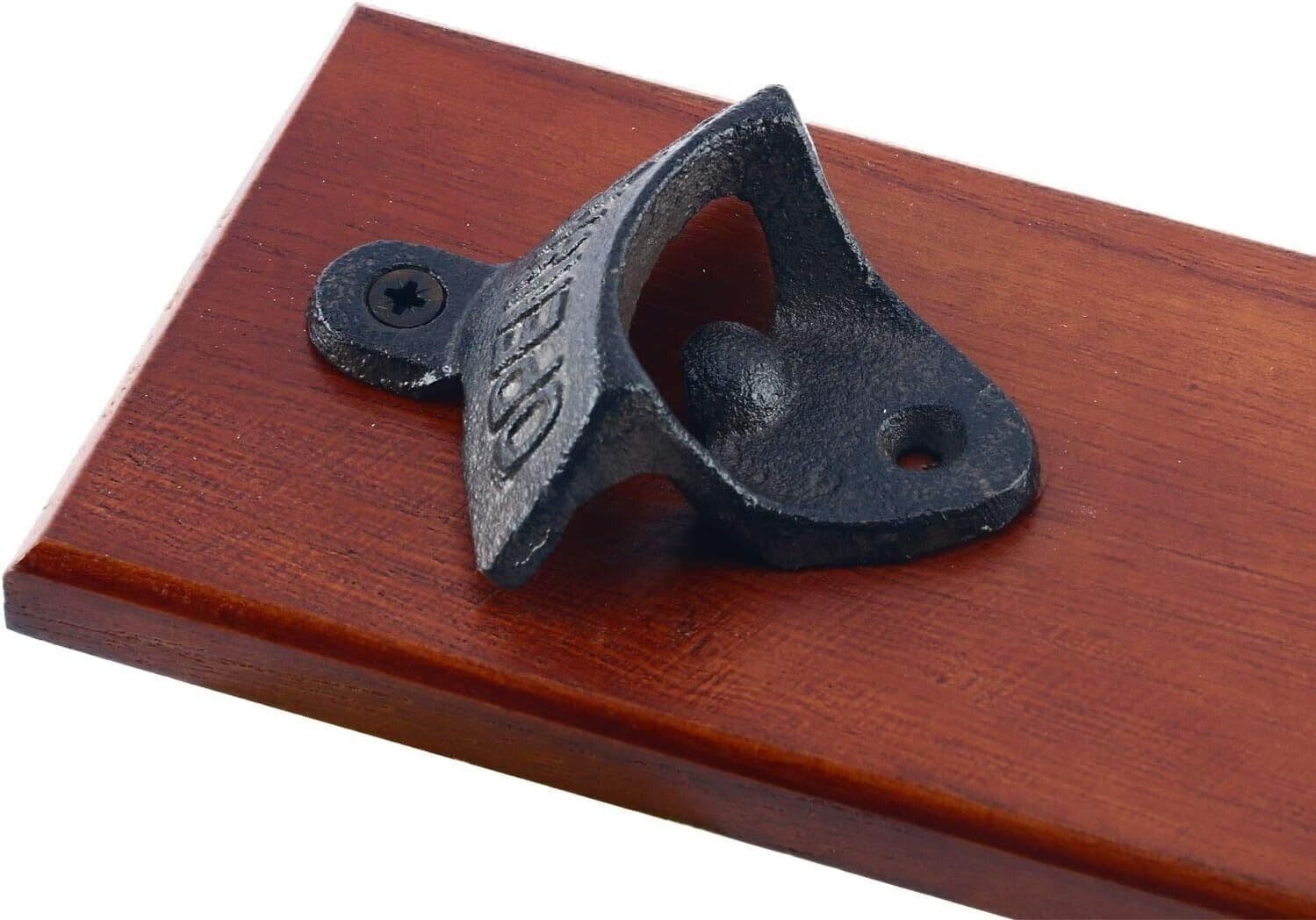 4 Pack Stainless Steel Black Wall Mount Beer soda Bottle Opener Tools w/ Screws 6