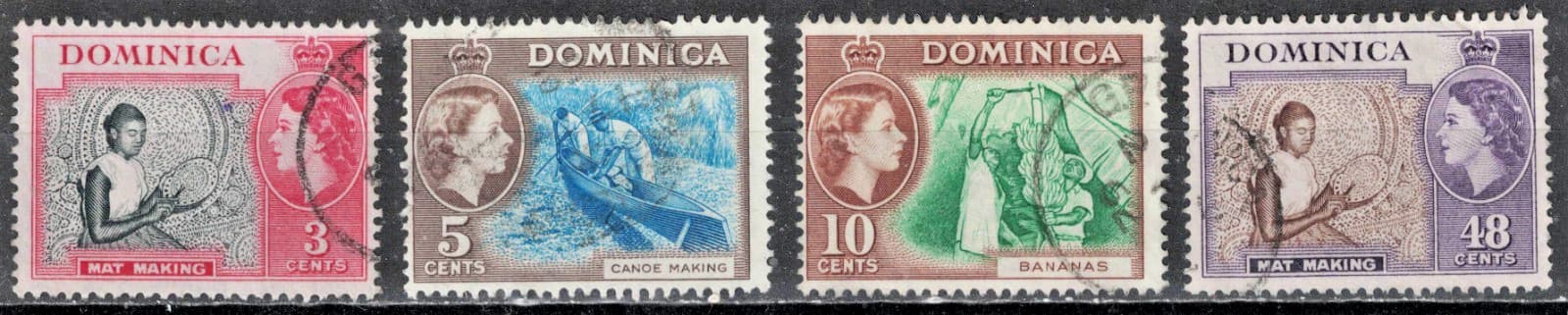 DOMINICA:1957 SC#157-60 Used AP3022