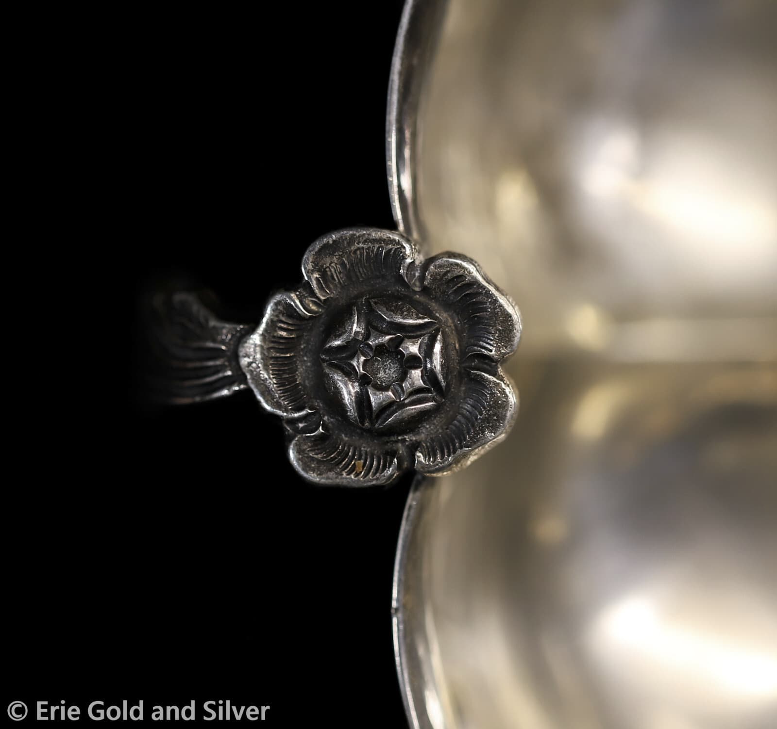 Sanborns Mexico Vintage Sterling Silver Aztec Rose Bowl 4